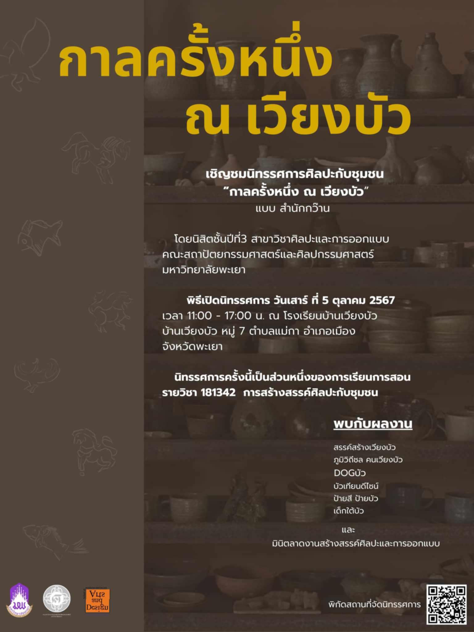 ชมนิทรรศการศิลปะชุมชน "กาลครั้งหนึ่ง ณ เวียงบัว"