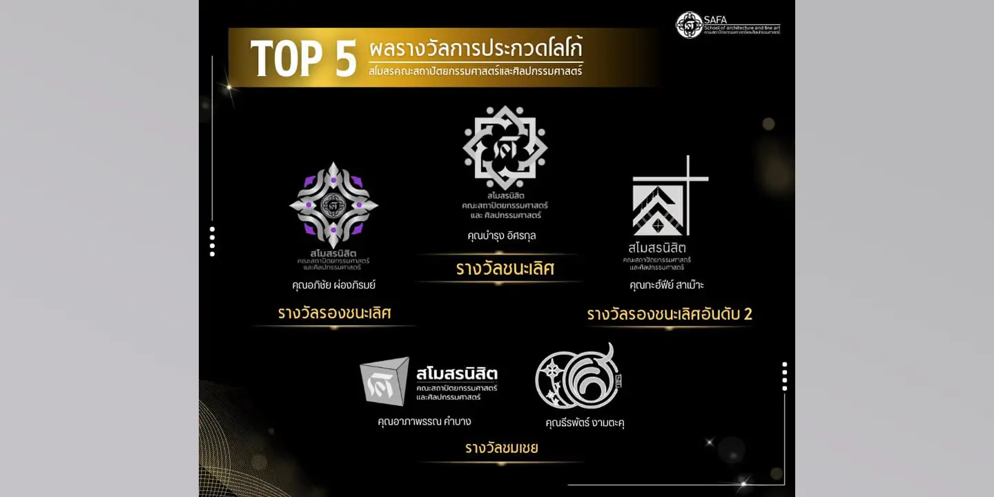 ผลการตัดสินการประกวดออกแบบโลโก้สโมสรนิสิตคณะสถาปัตยกรรมศาสตร์และศิลปกรรมศาสตร์ มหาวิทยาลัยพะเยา ประจำปี 2566 ในหัวข้อ safa identity 