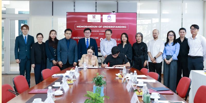 เข้าร่วมลงนามบันทึกข้อตกลงความร่วมมือ (MOU) กับมหาวิทยาลัยสถาปัตยกรรมนครโฮจิมินห์ (University of Architecture Ho Chi Minh City: UAH)