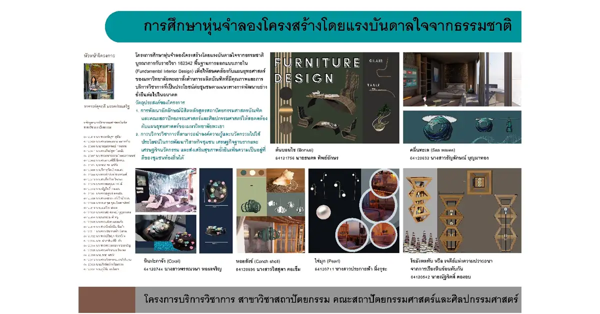 การศึกษาหุ่นจำลองโครงสร้างโดยแรงบันดาลใจจากธรรมชาติ (Structural model study by natural inspiration)